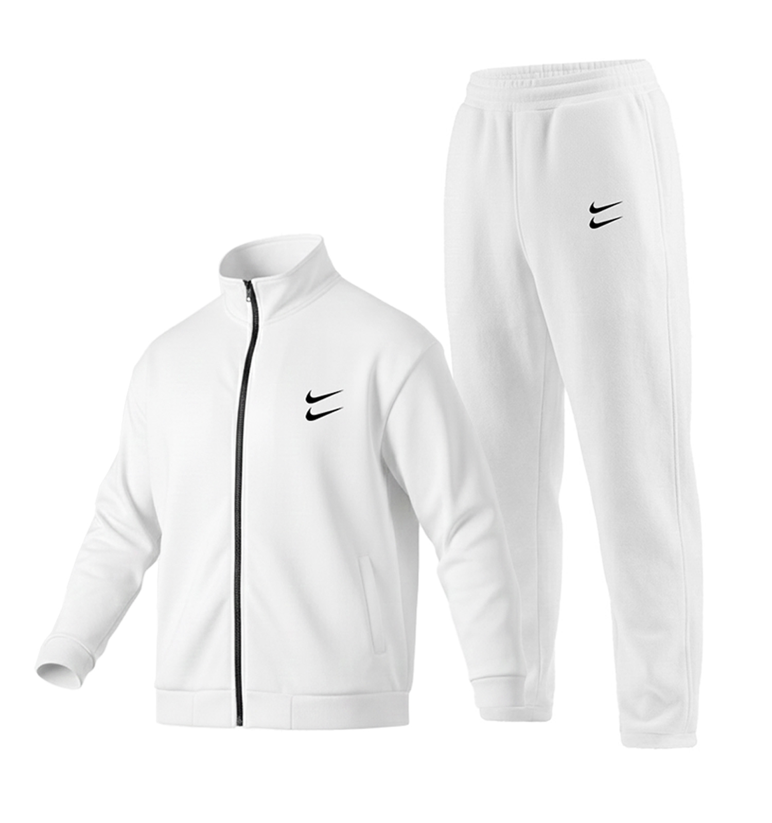 ست مردانه سویشرت شلوار Nike سفید ساده مدل 49227