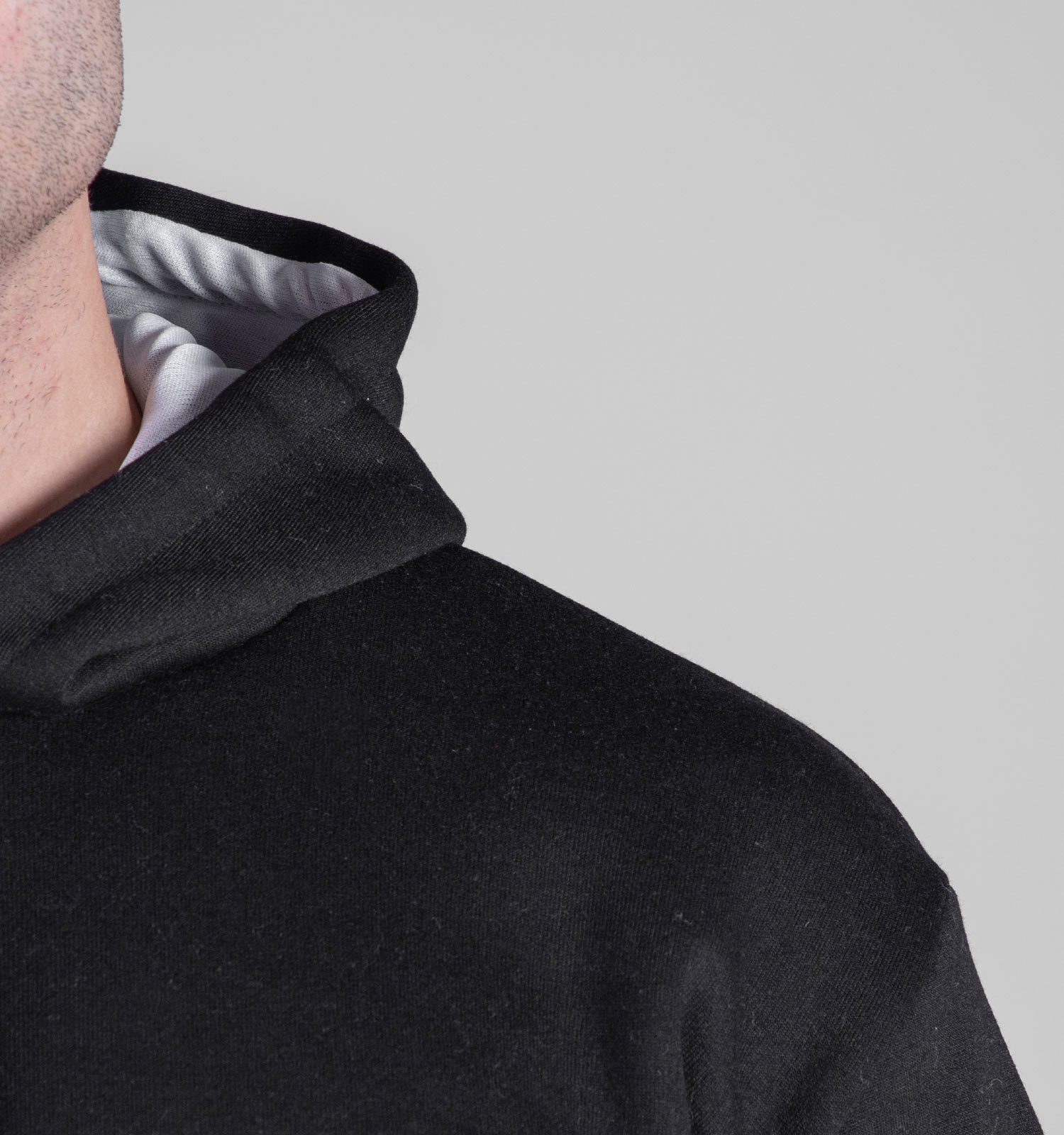 هودی مردانه کلاهدار مشکی طرحدار مدل 49151