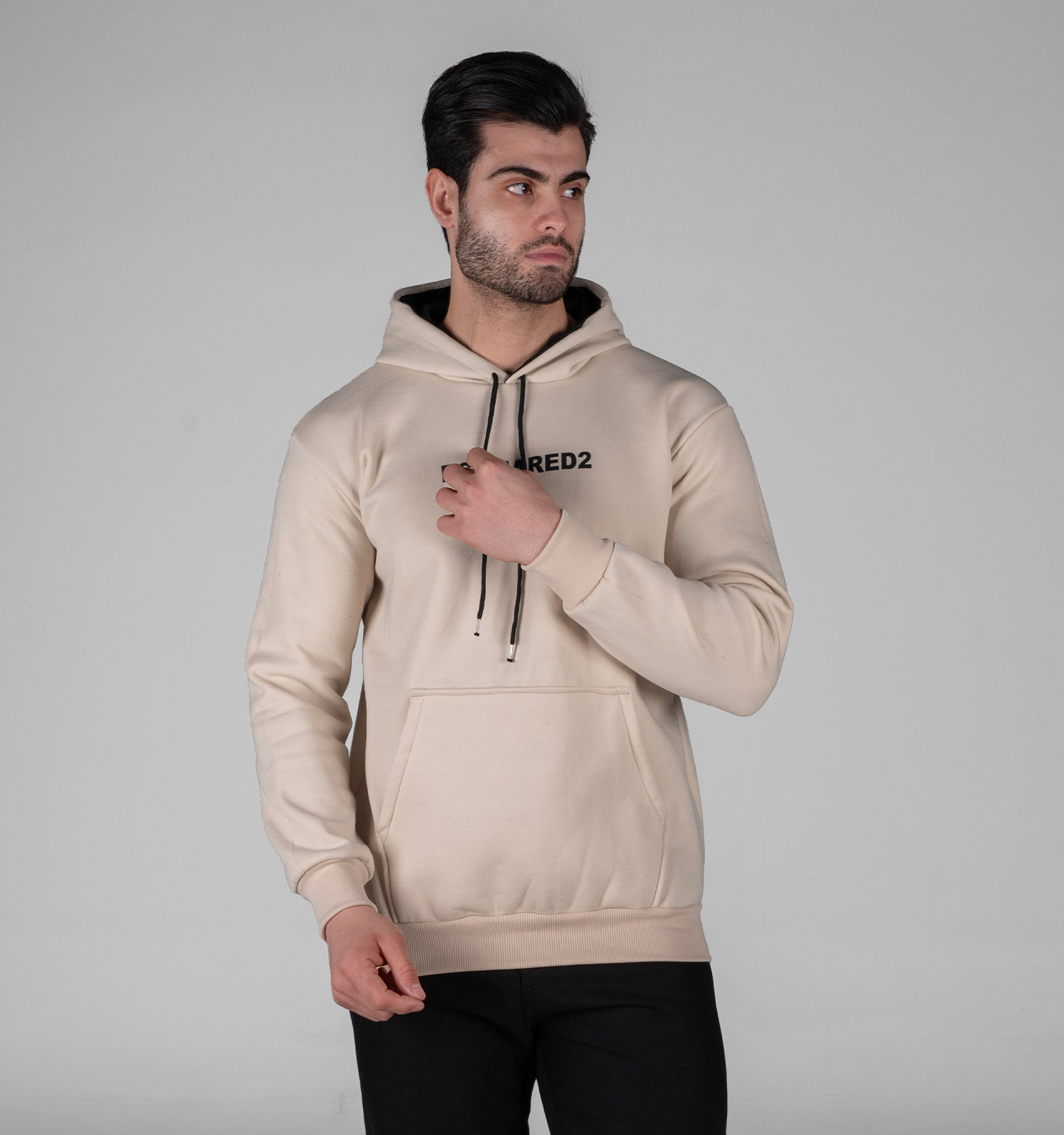 هودی مردانه کلاهدار طرحدار مدل 49314