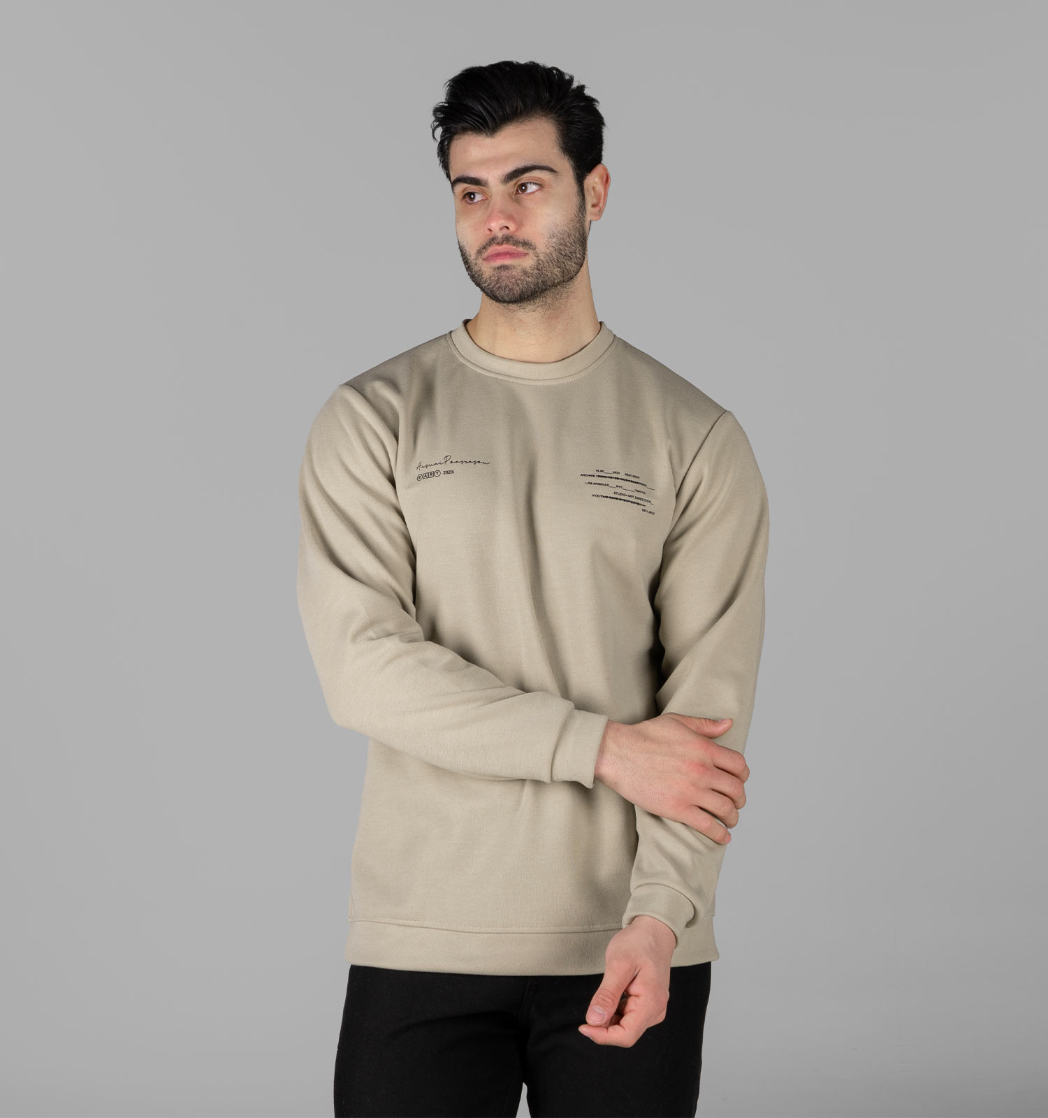 بلوز دورس مردانه یقه گرد طرحدار مدل 49329