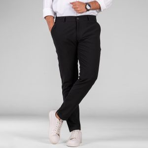 شلوار پارچه ای اسلیم مردانه مشکی مدل 49363