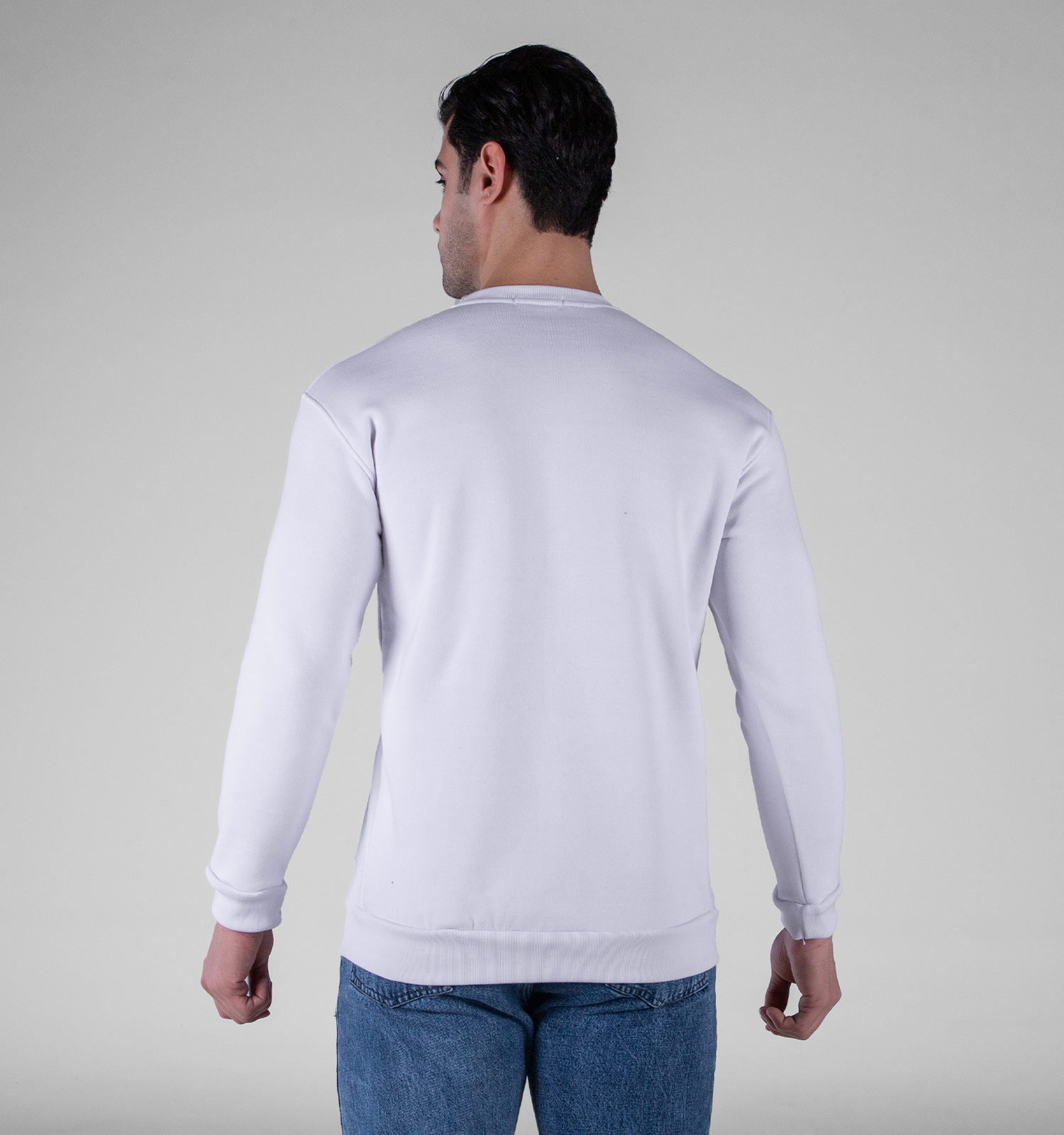 بلوز دورس مردانه یقه گرد سفید ساده Polo مدل 49201