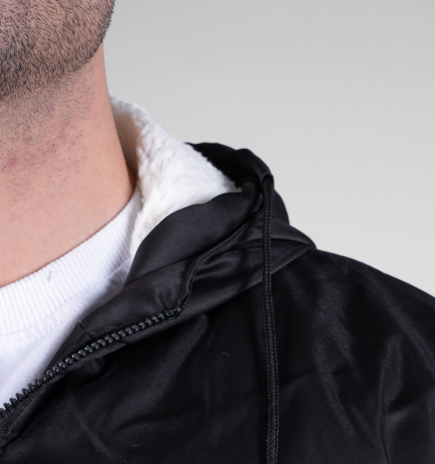 کاپشن مردانه بادگیر مشکی مدل 49349