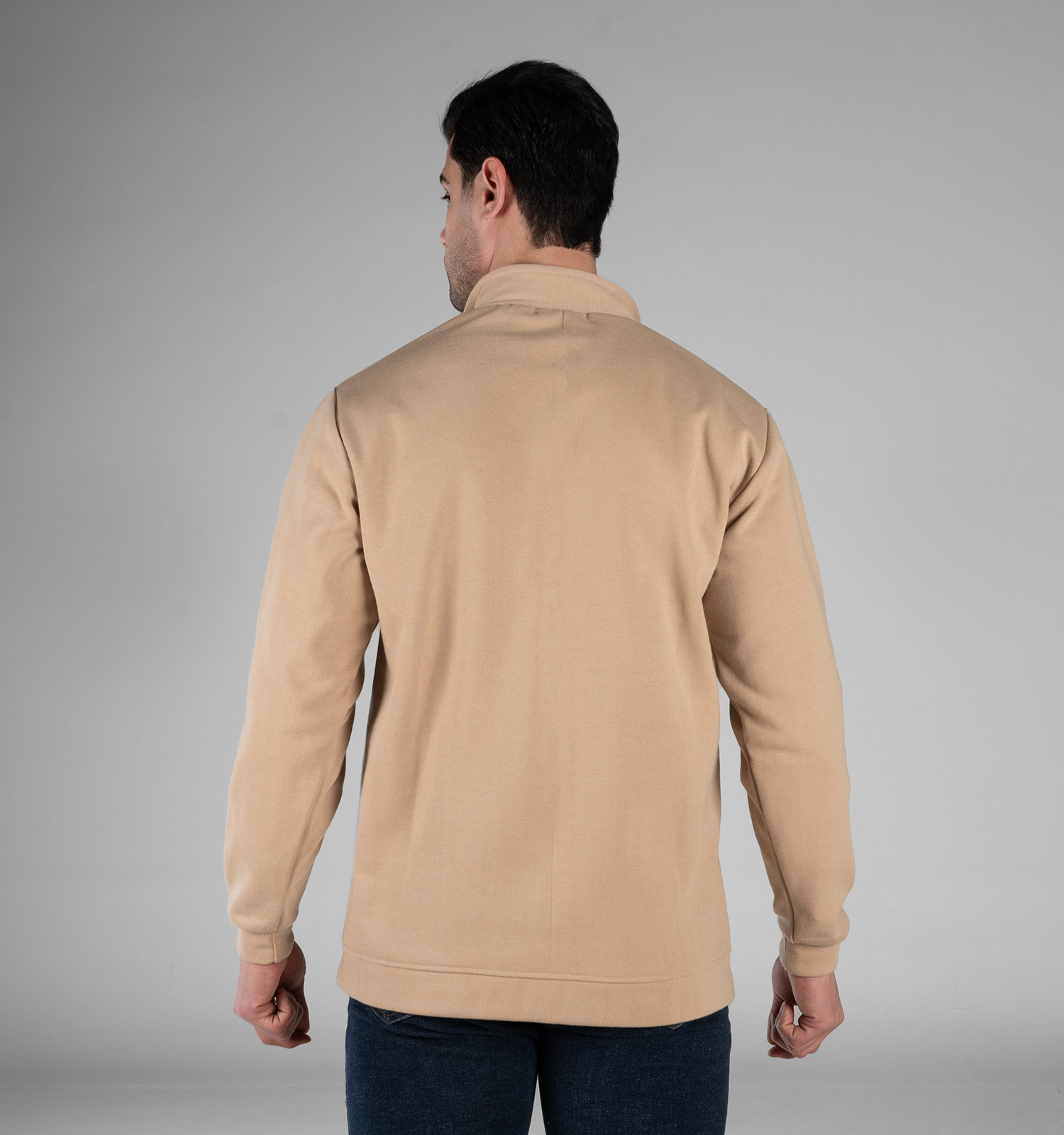 بلوز دورس نیم زیپ مردانه ساده مدل 49262