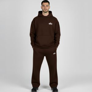 ست مردانه هودی شلوار Alo ساده مدل 49224
