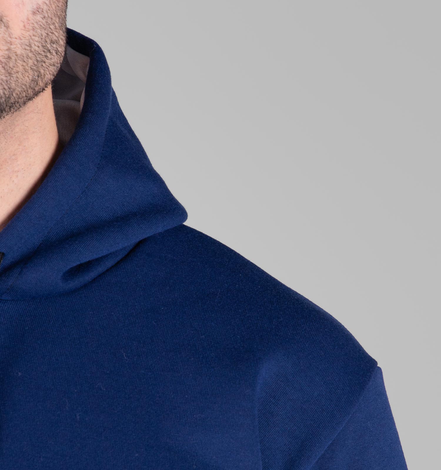 هودی مردانه کلاهدار سرمه ای ساده مدل 49173