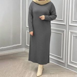 بافت کفتان زنانه Pransa_Charcoal مدل 3827