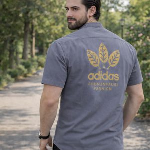 پیراهن نیم آستین مردانه مدل soprx طوسی کد6479