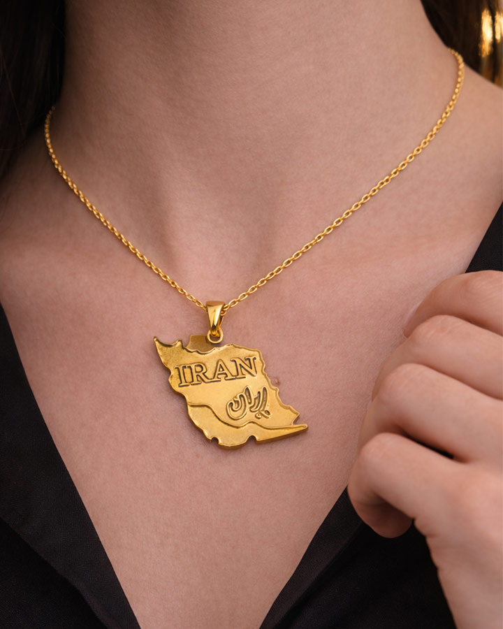 گردنبند طرح IRAN کد 6483