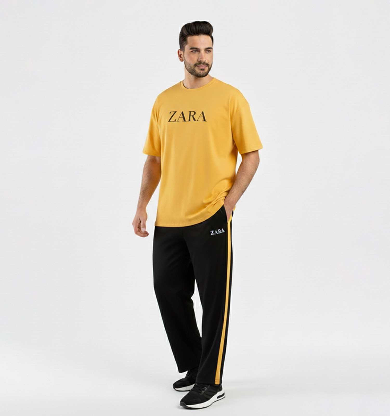 ست مردانه تیشرت شلوار لش Zara مدل 49452