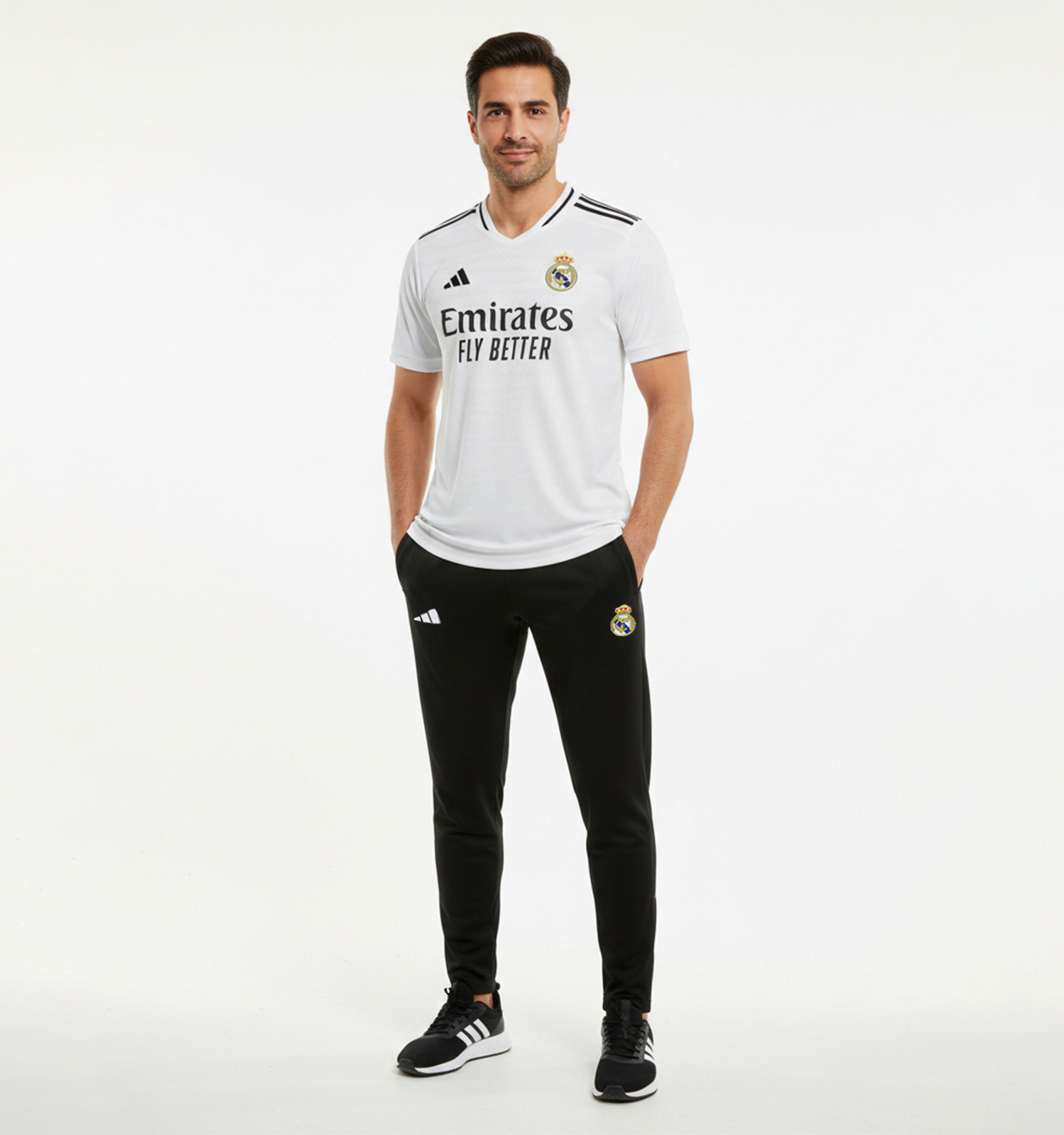 ست مردانه تیشرت شلوار Adidas رئال مادرید مدل 49434