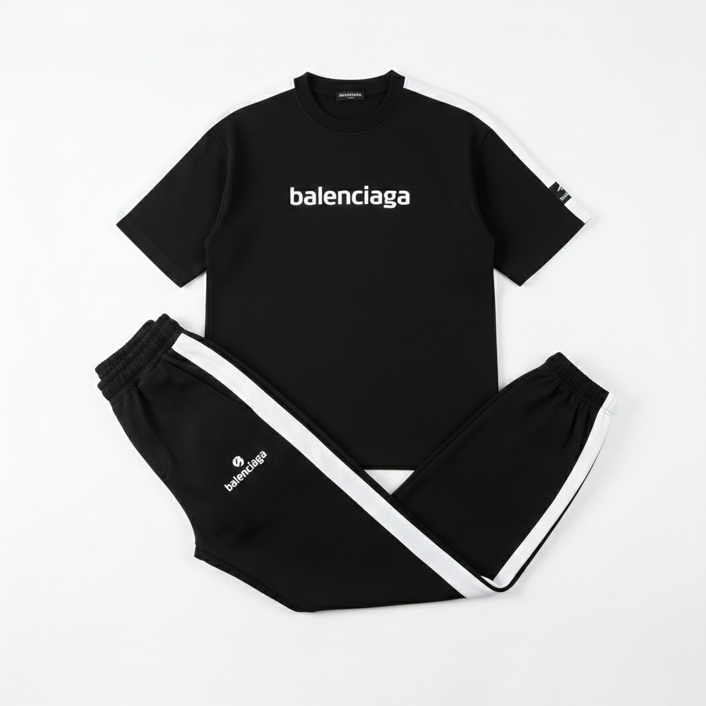 ست تیشرت شلوار مردانه بنگال کش Balenciaga مشکی