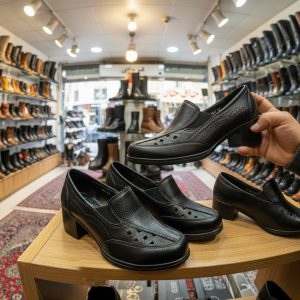 کفش مجلسی زنانه پاشنه 5 سانتی مدل تارا مشکی