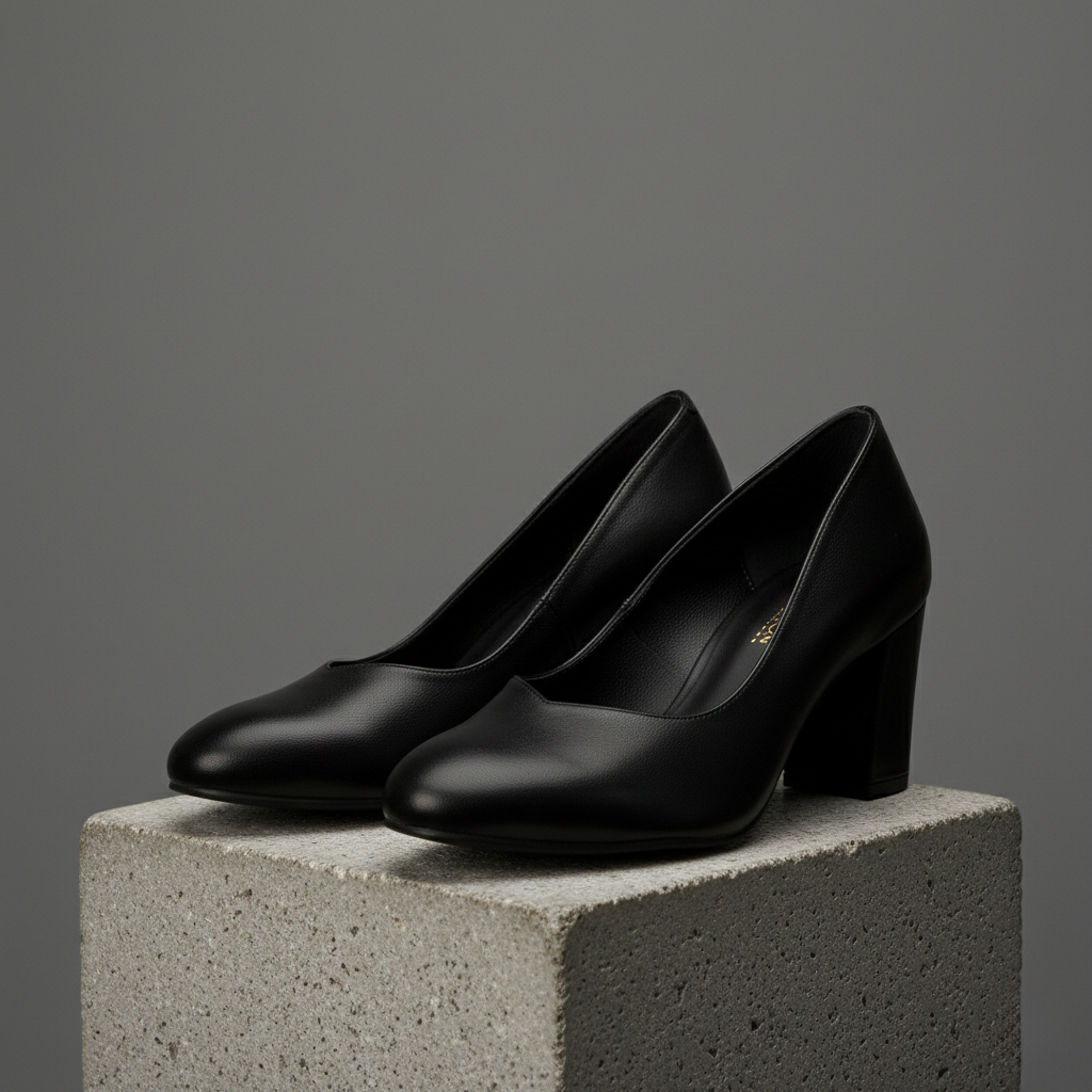 کفش مجلسی زنانه پاشنه 7 سانتی مدل روژان مشکی