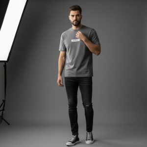 تیشرت مراکشی کبریتی ذغالی بالنسیاگا ذغالی