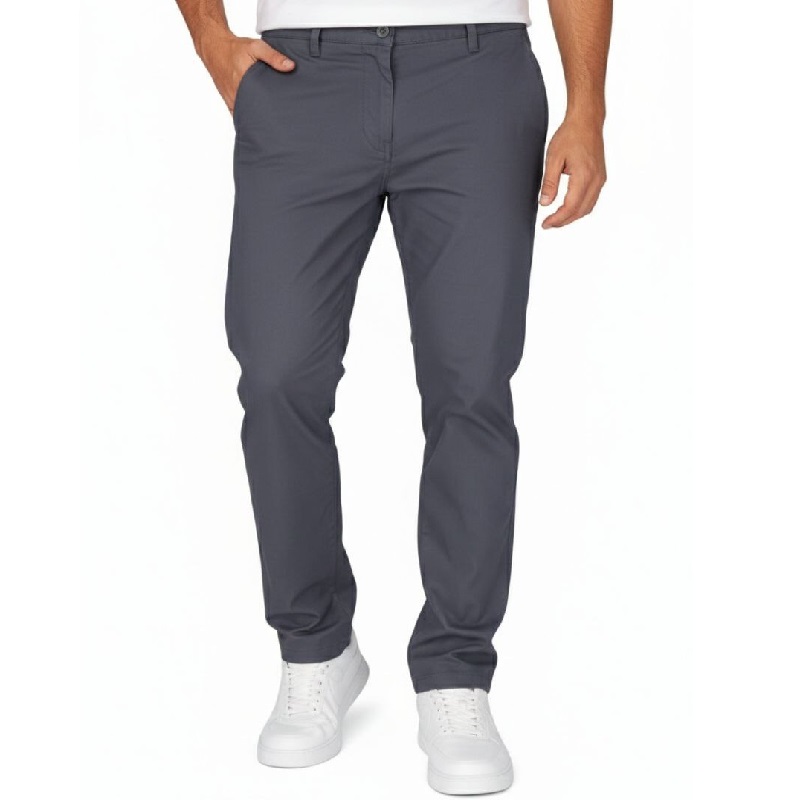 شلوار مردانه بنگال کش دم پا ساده مدل Behnam طوسی تیره