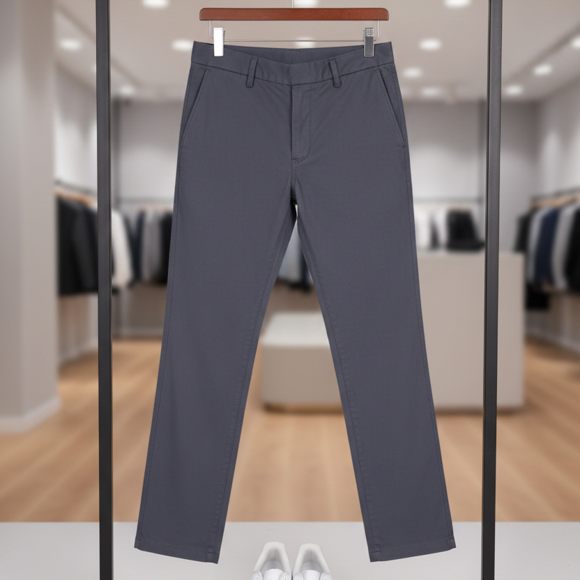 شلوار مردانه بنگال کش دم پا ساده مدل Behnam طوسی تیره