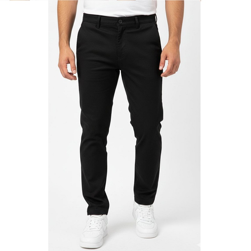 شلوار مردانه بنگال کش دم پا ساده مدل Behnam مشکی