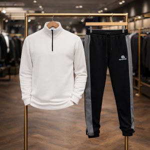 پکیج ست مردانه دورس نیم زیپ شلوار بنگال Mehrab