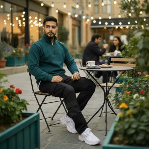 پکیج مردانه دورس نیم زیپ شلوار بنگال مدل Nakisa