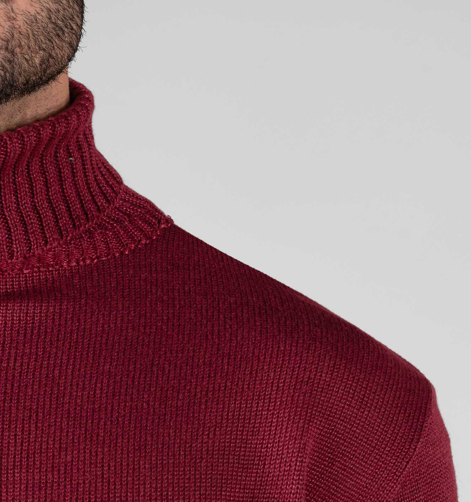 بافت مردانه یقه اسکی فری سایز ساده مدل 49425