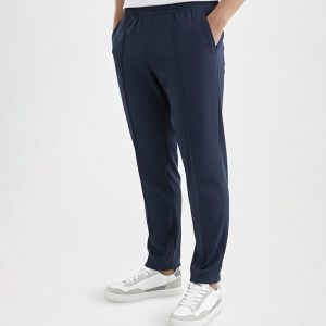 شلوار مام فیت مردانه سرمه ای مدل 49479