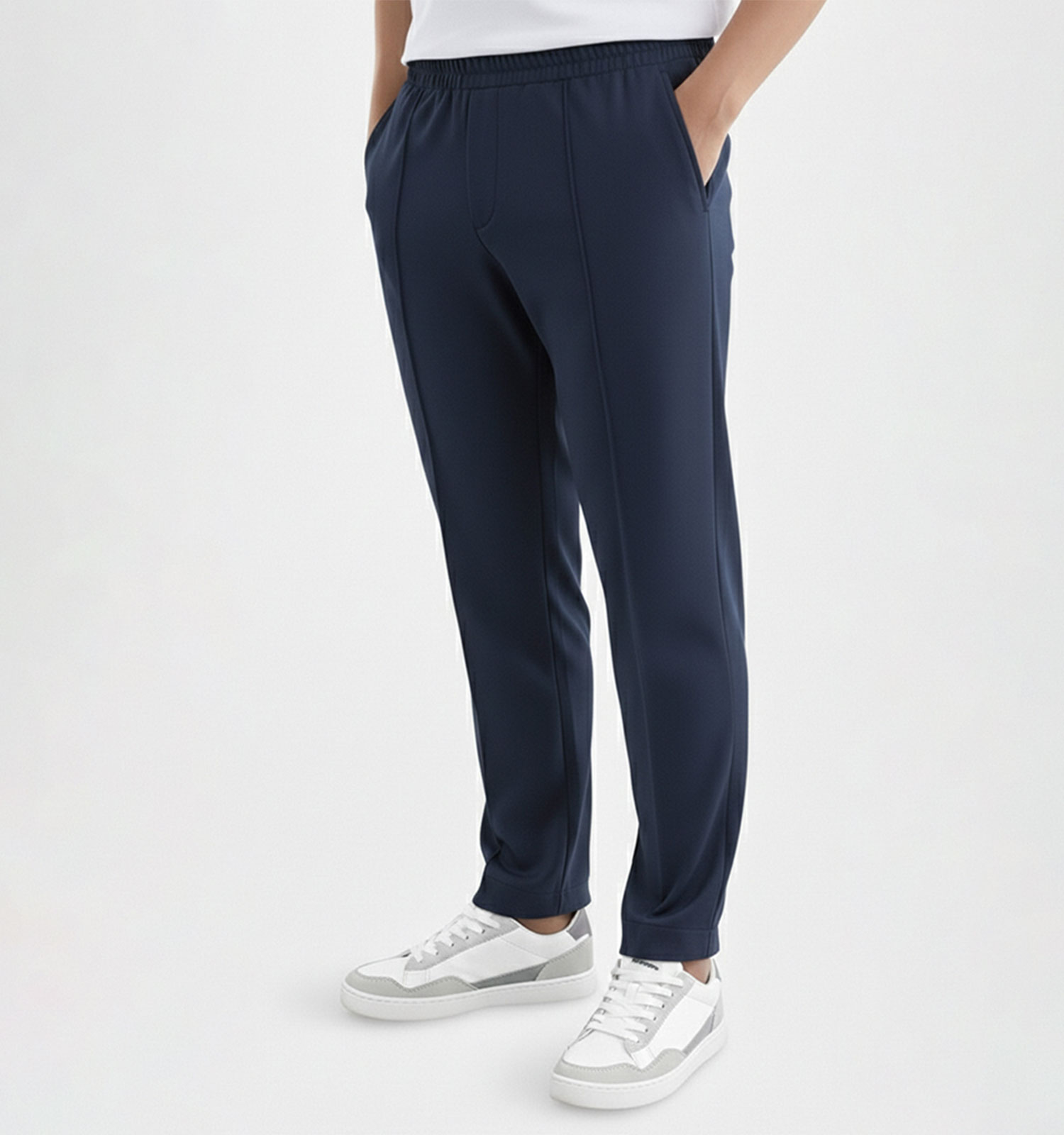 شلوار مام فیت مردانه سرمه ای مدل 49479