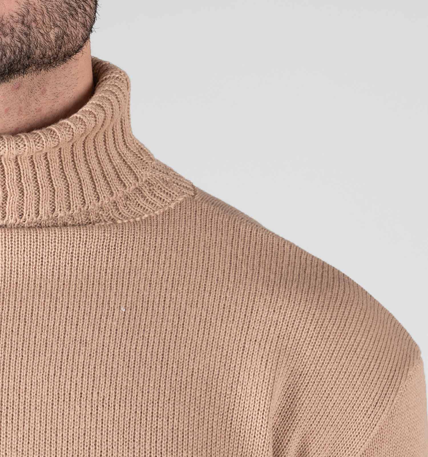 بافت مردانه یقه اسکی فری سایز ساده مدل 49426