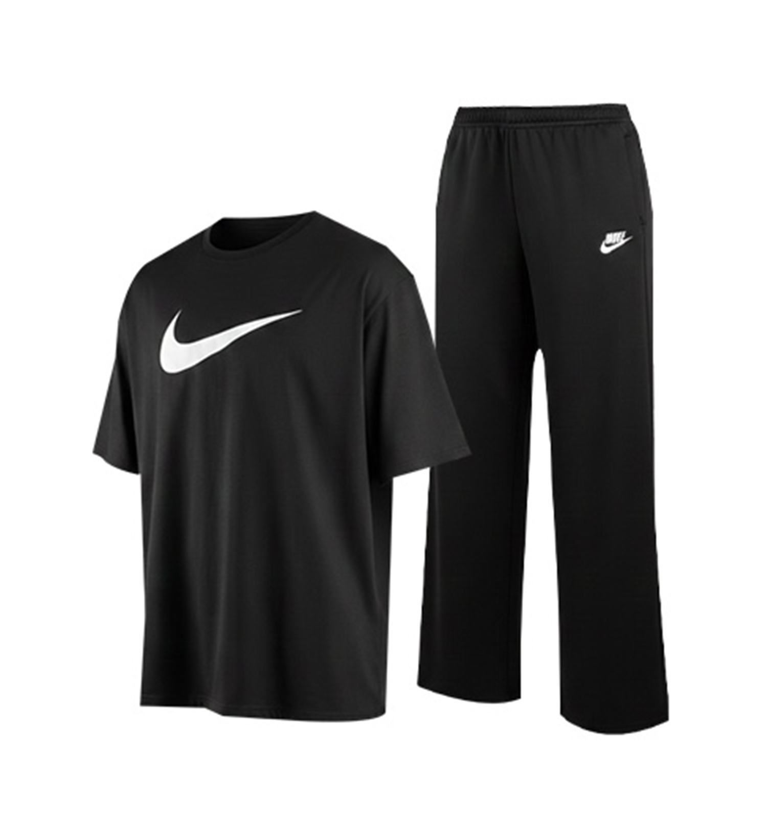 ست مردانه تیشرت شلوار لش Nike مشکی مدل 49455