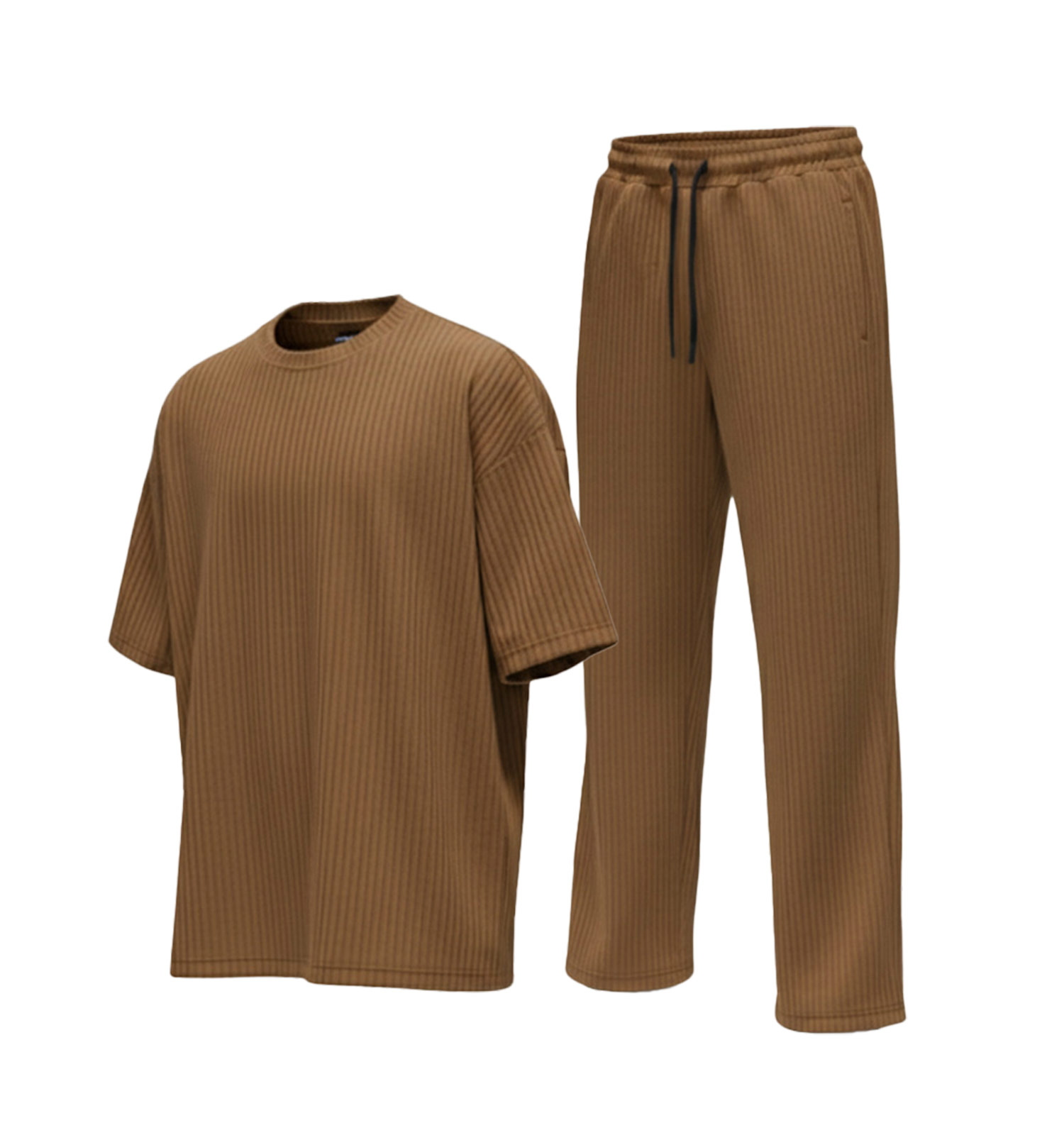 ست مردانه تیشرت شلوار پارچه کبریتی مدل 49391