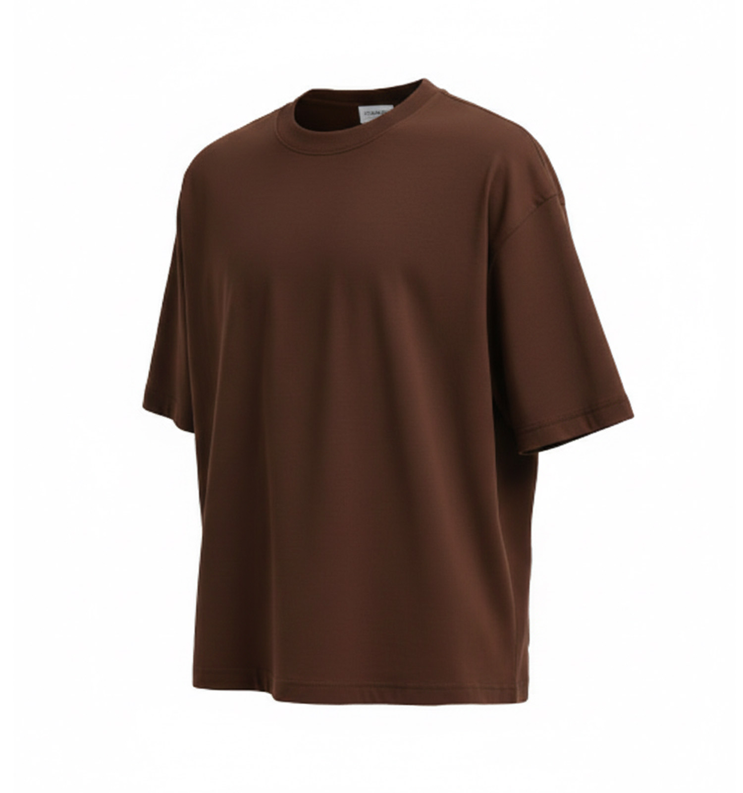 تیشرت یقه گرد مردانه باکسی نخ پنبه بیسیک مدل 49505