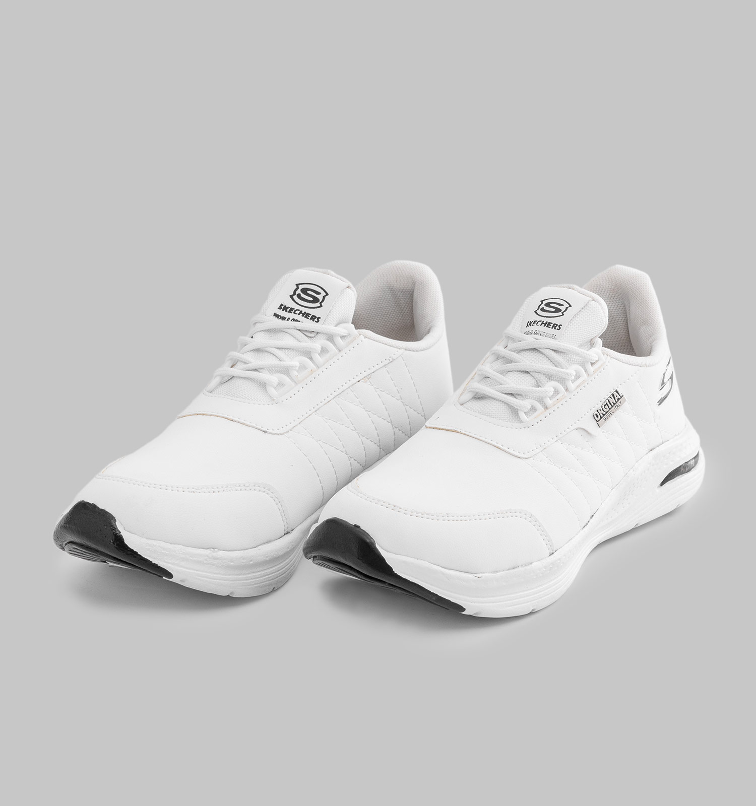 کفش روزمره مردانه Skechers چرم مصنوعی بنددار سفید مدل 49473