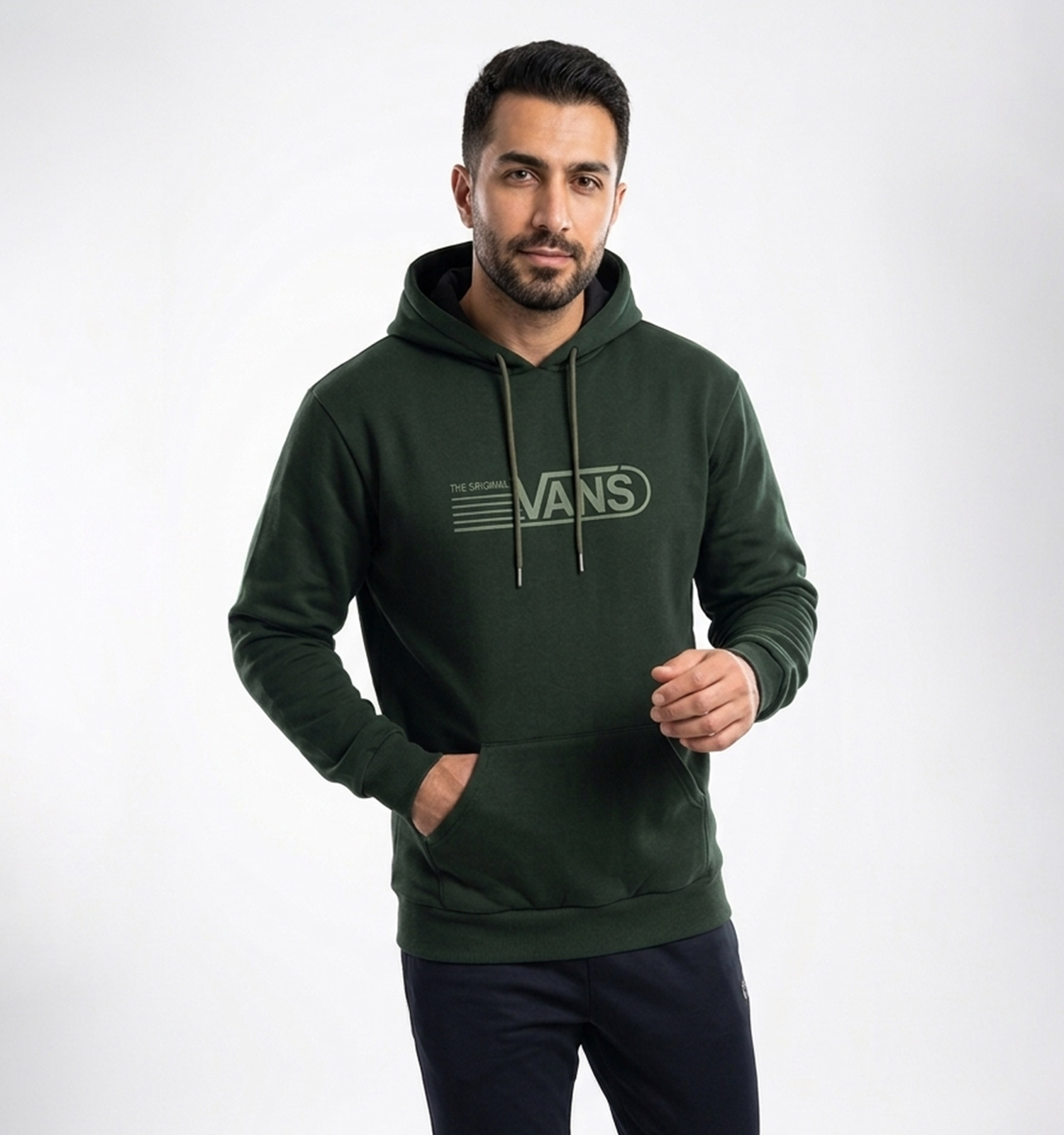 هودی مردانه کلاهدار طرحدار Vans مدل 49592