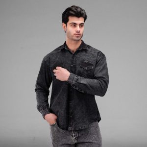 پیراهن اسپرت جین مردانه آستین بلند مدل 49554