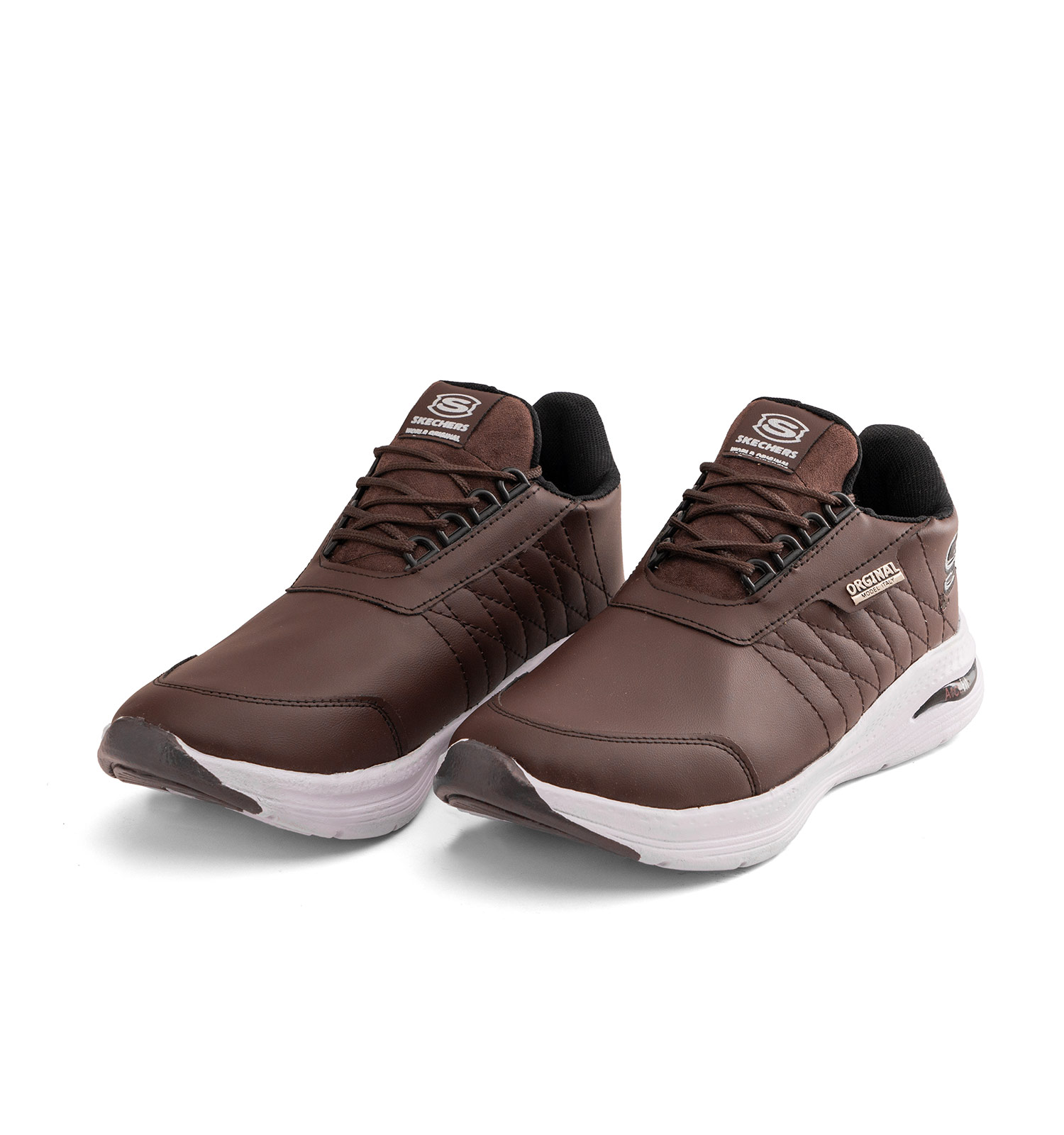 کفش روزمره مردانه Skechers چرم مصنوعی بنددار مدل 49474