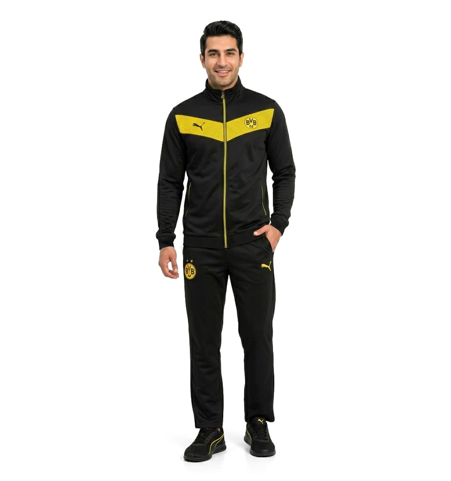 ست مردانه سویشرت شلوار Puma مشکی مدل 49614
