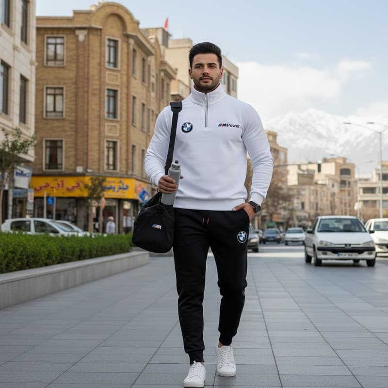 ست راحتی مردانه سویشرت شلوار مدل Mpower