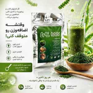 پودر جلبک اسپیرولینا 100گرمی سوپر فود طبیعی تقویتی