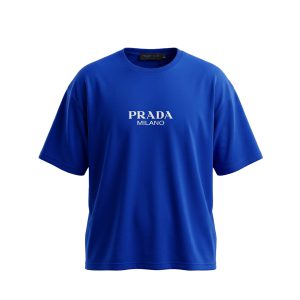 تیشرت Prada یقه گرد مردانه دورس پنبه طرحدار مدل 49672