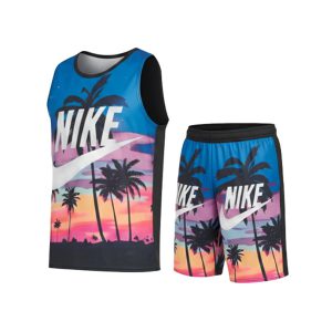 ست رکابی شلوارک مردانه Nike یقه گرد مدل 49457