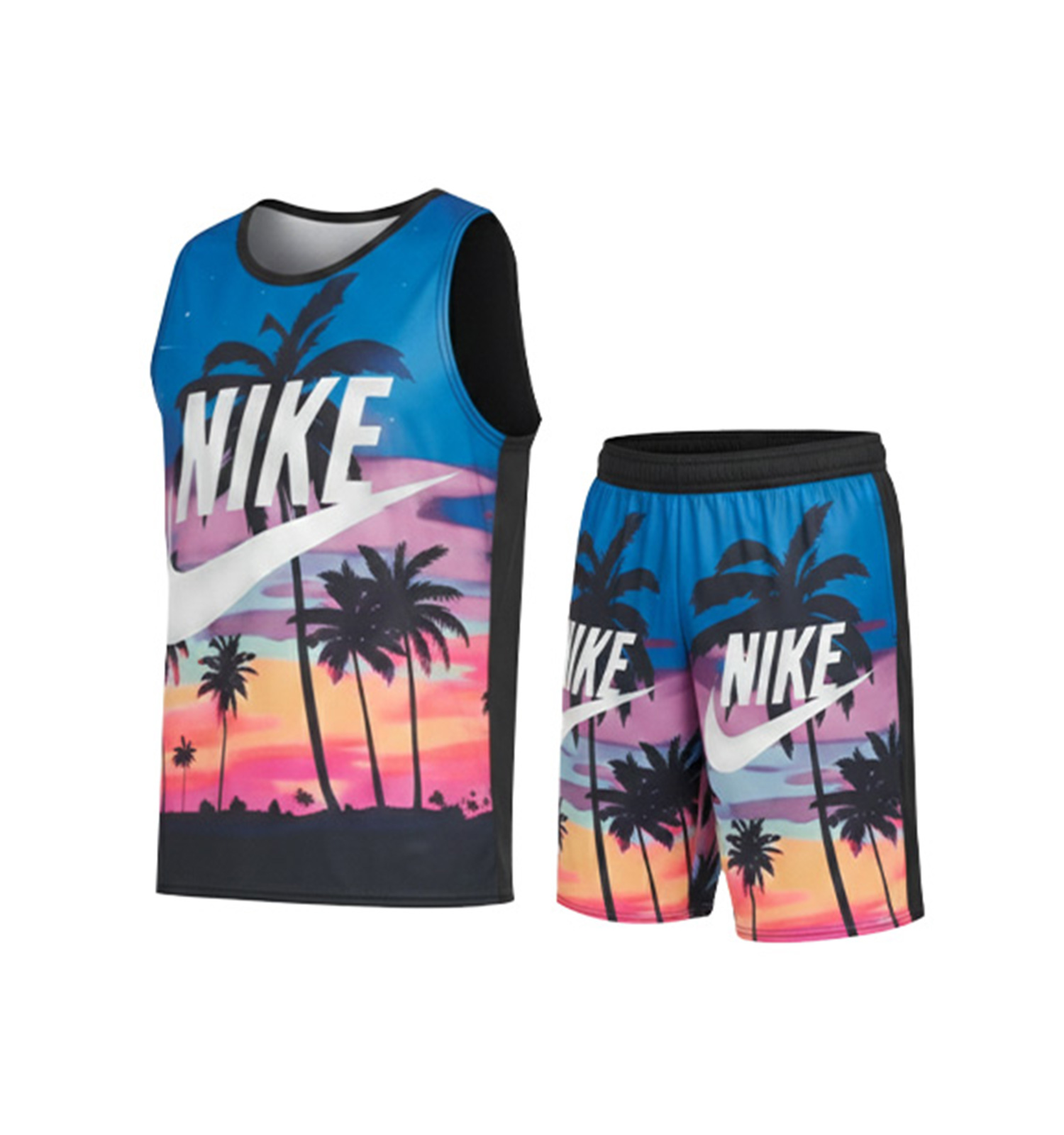 ست رکابی شلوارک مردانه Nike یقه گرد مدل 49457