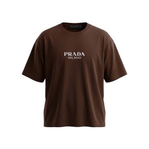 تیشرت Prada یقه گرد مردانه دورس پنبه طرحدار مدل 49669