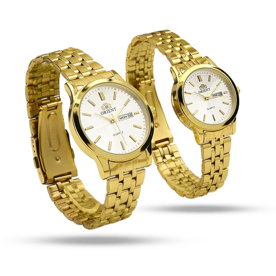 ست ساعت زنانه مردانه Orient_White مدل 3899