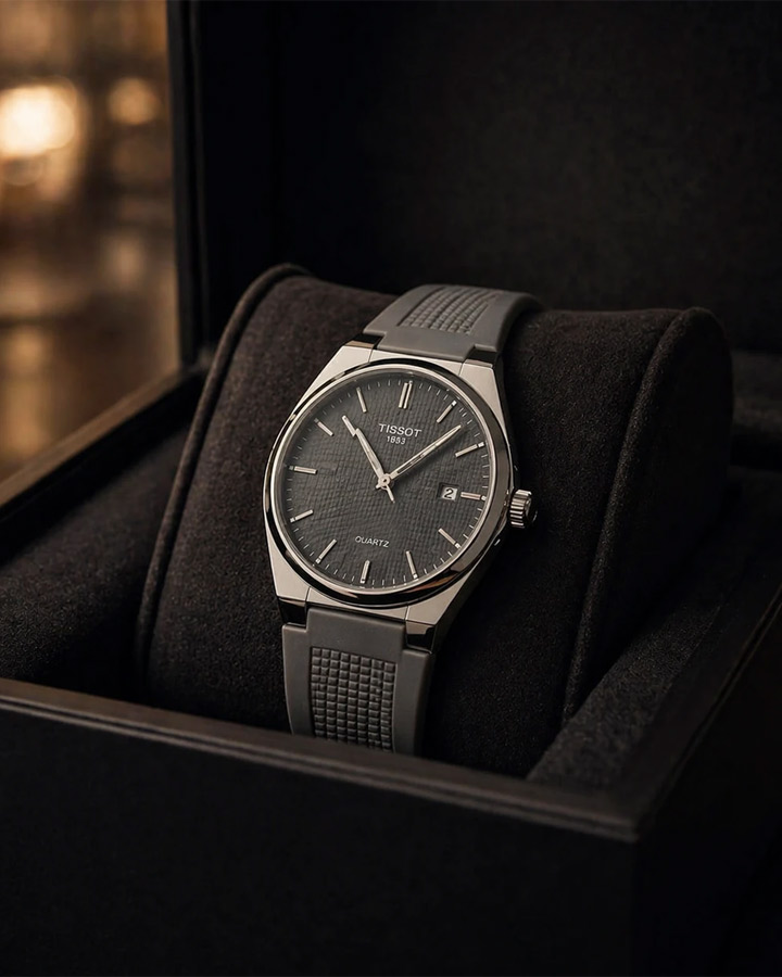 ساعت مردانه مدل Tissot Quartz طوسی کد 6505