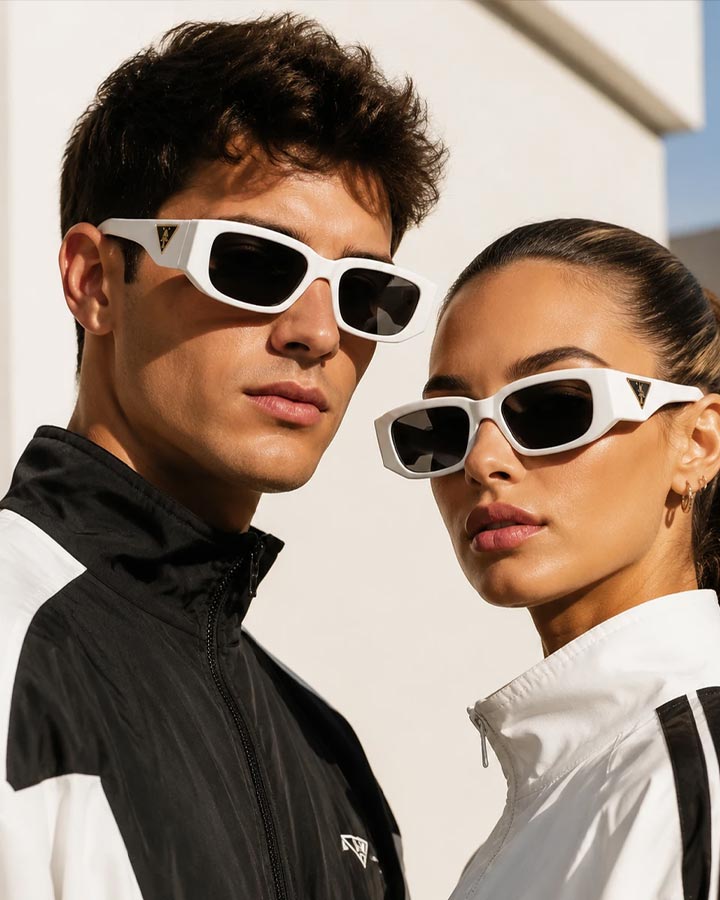 عینک اسپرت مدل PRADA فریم سفید کد 6523