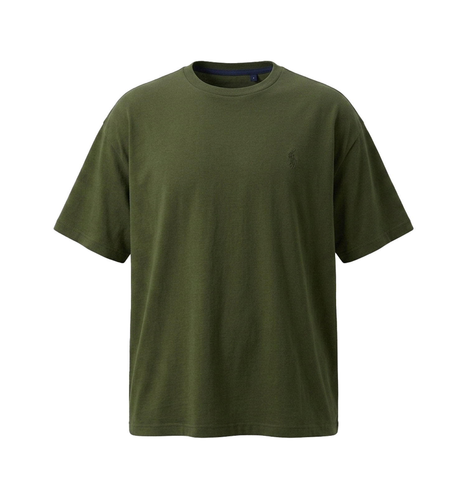 تیشرت Polo یقه گرد مردانه باکسی نخ پنبه ساده مدل 49993