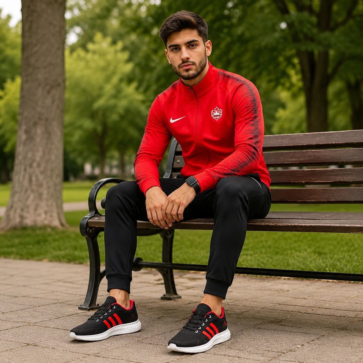 پکیج ست بهاره مردانه پرسپولیس مدل J92کفش ورزشی مدل Alshen