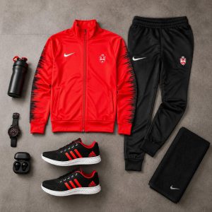 پکیج ست بهاره مردانه پرسپولیس مدل J92کفش ورزشی مدل Alshen