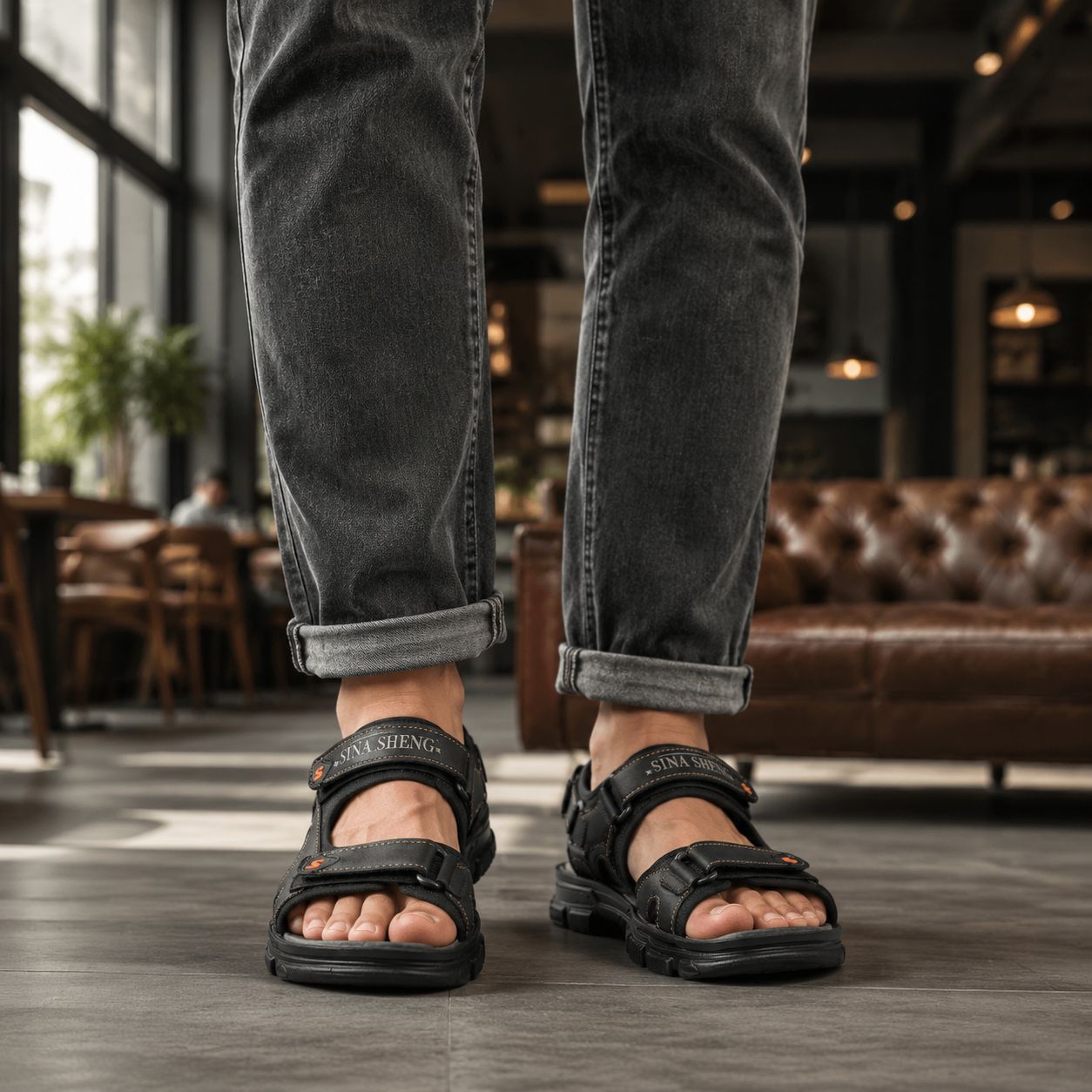 کفش صندل مردانه تابستانی مدل Sina Shoes مشکی