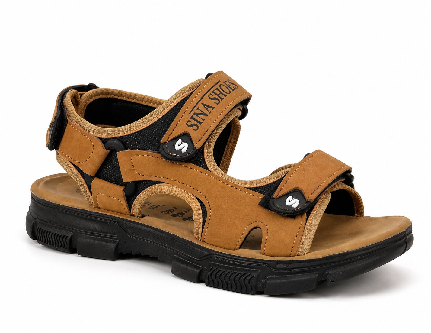 کفش صندل مردانه تابستانی مدل Sina Shoes عسلی